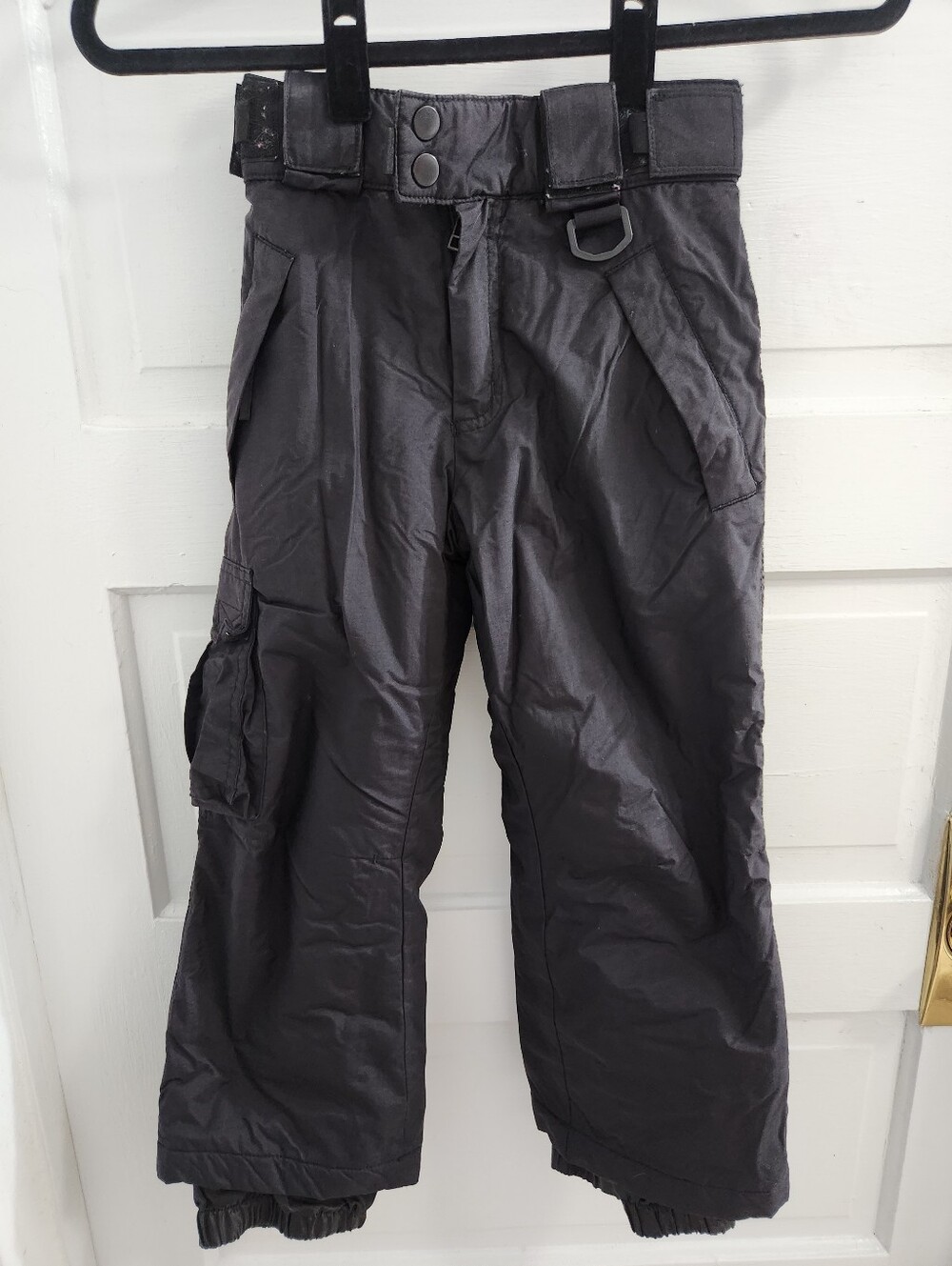 Boys Size 6 Black Cargo Snow Pants -Sport Essentials